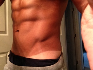 Here is the tan line to contrast against.  I was DARK.